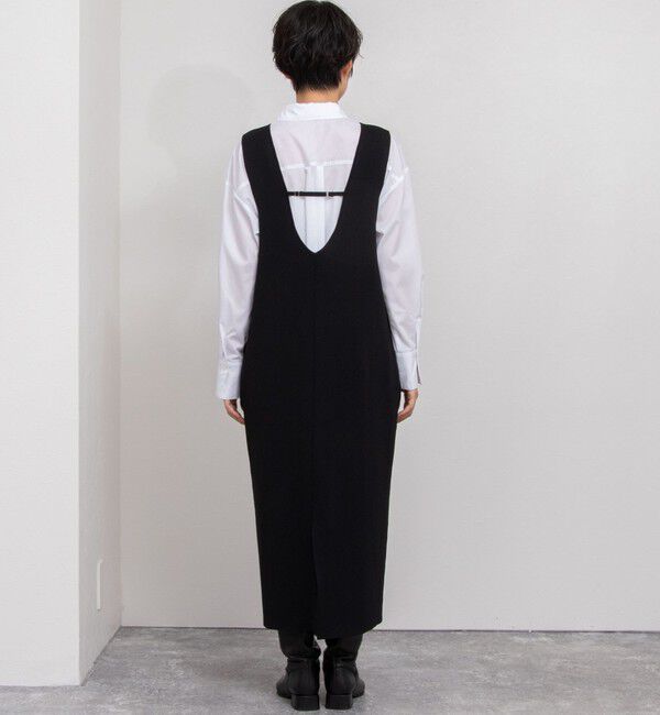 NOLLEY'S「《手洗い可能》Vネックミラノリブジャンパースカート」|ワンピース|