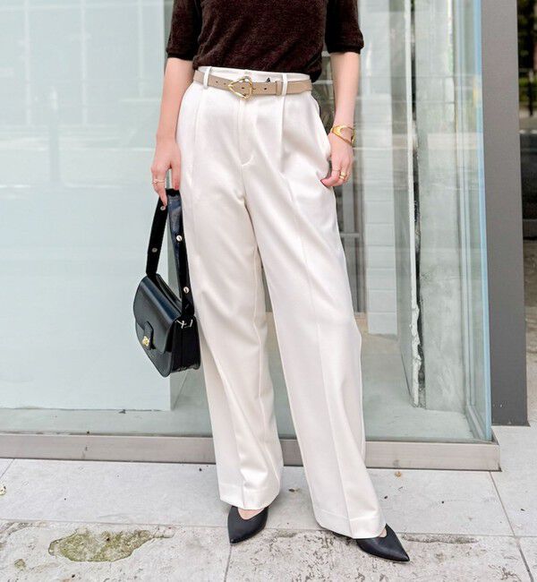 NOLLEY'S「ウォッシャブルウール調愛されイージーワイドパンツ」|その他|