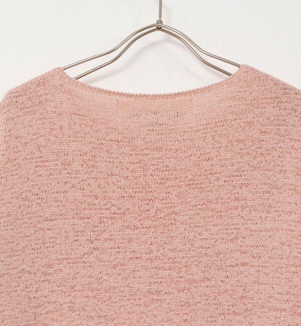 Rie Miller「《手洗い可能》テープヤーンボートネックプルオーバーニット」|ニット・セーター|