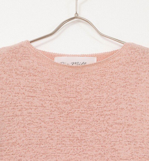 Rie Miller「《手洗い可能》テープヤーンボートネックプルオーバーニット」|ニット・セーター|