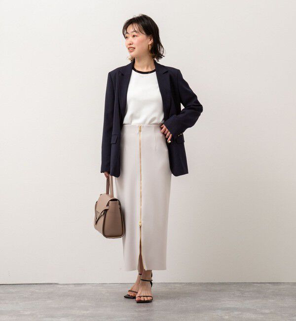 NOLLEY'S sophi「《アンサンブル対応》《手洗い可能》マルチファンクション総針ショートスリーブプルオーバーニット」|ニット・セーター|