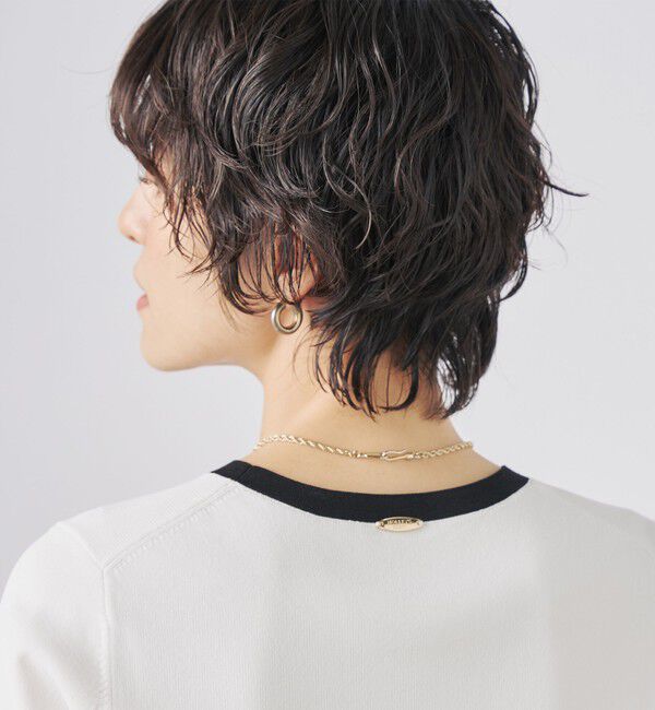 NOLLEY'S sophi「《アンサンブル対応》《手洗い可能》マルチファンクション総針ショートスリーブプルオーバーニット」|ニット・セーター|