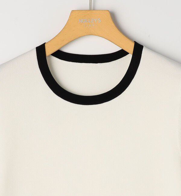 NOLLEY'S sophi「《アンサンブル対応》《手洗い可能》マルチファンクション総針ショートスリーブプルオーバーニット」|ニット・セーター|