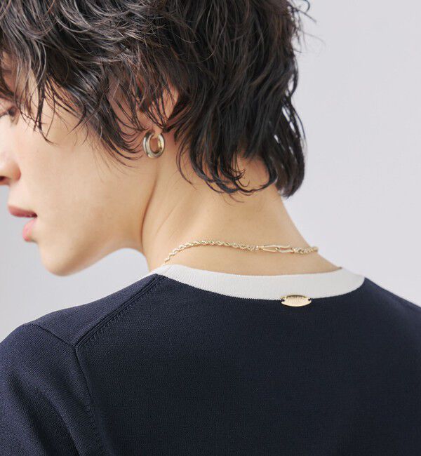 NOLLEY'S sophi「《アンサンブル対応》《手洗い可能》マルチファンクション総針ショートスリーブプルオーバーニット」|ニット・セーター|