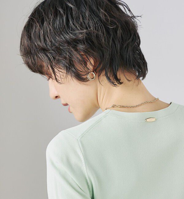 NOLLEY'S sophi「《アンサンブル対応》《手洗い可能》マルチファンクション総針ショートスリーブプルオーバーニット」|ニット・セーター|