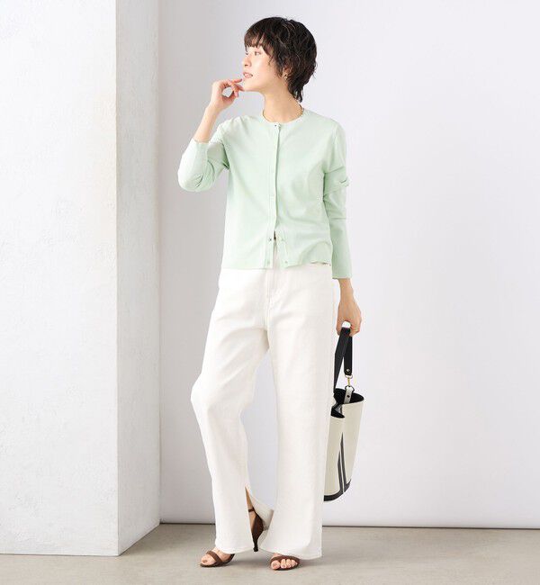 NOLLEY'S sophi「《アンサンブル対応》《手洗い可能》マルチファンクションクルーネックカーディガン」|カーディガン|