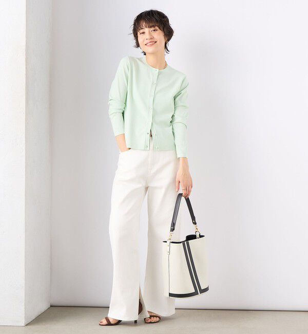 NOLLEY'S sophi「《アンサンブル対応》《手洗い可能》マルチファンクションクルーネックカーディガン」|カーディガン|