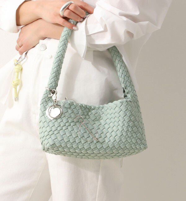 NOLLEY'S「メッシュ横長ワンショルダーバッグ」|ショルダー・メッセンジャー|ミントグリーン