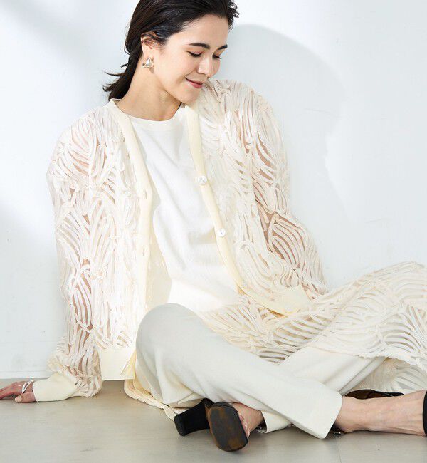 Rie Miller「《セットアップ対応》《手洗い可能》チュール刺繍ラップスカート」|スカート|