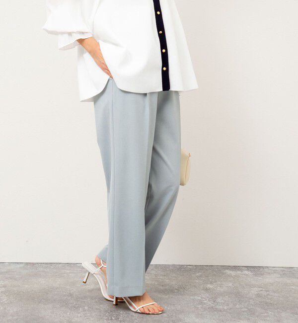 NOLLEY'S「《セットアップ対応》ウォッシャブル高機能麻調愛されワイドパンツ」|その他|ミントグリーン