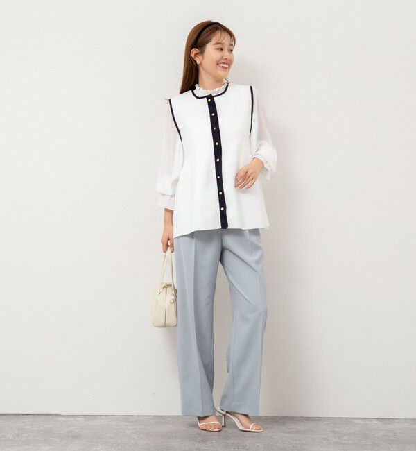 NOLLEY'S「《セットアップ対応》ウォッシャブル高機能麻調愛されワイドパンツ」|その他|