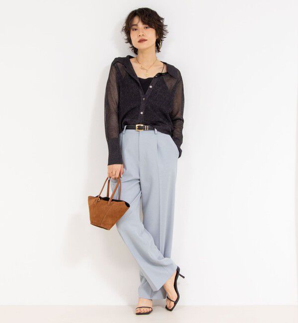 NOLLEY'S「《セットアップ対応》ウォッシャブル高機能麻調愛されワイドパンツ」|その他|