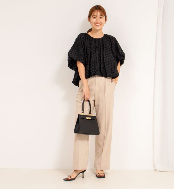 NOLLEY'S「《セットアップ対応》ウォッシャブル高機能麻調愛されワイドパンツ」|その他|