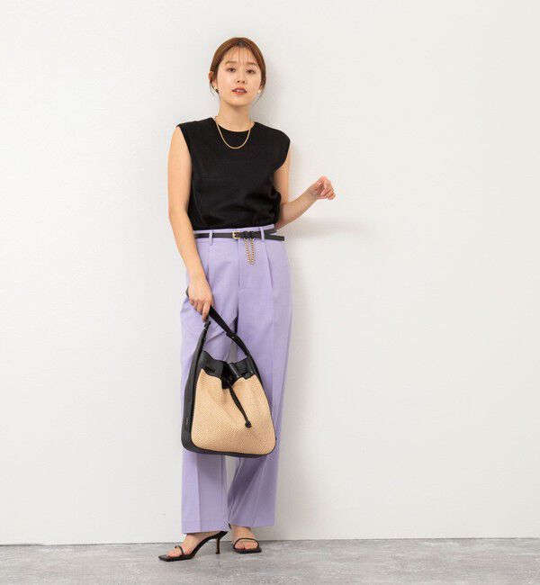 NOLLEY'S「《セットアップ対応》ウォッシャブル高機能麻調愛されワイドパンツ」|その他|