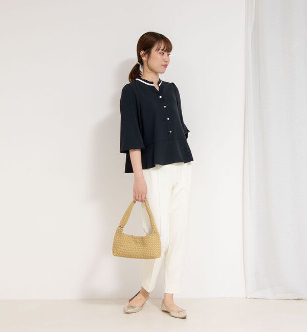 NOLLEY'S「《セットアップ対応》ウォッシャブルニットジョーゼット/ピンヘッドイージースリムパンツ」|その他|