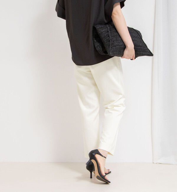 NOLLEY'S「《セットアップ対応》ウォッシャブルニットジョーゼット/ピンヘッドイージースリムパンツ」|その他|