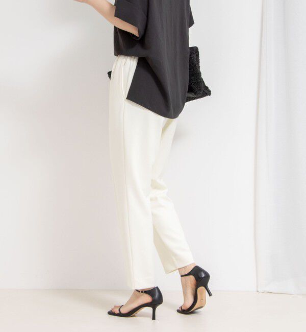 NOLLEY'S「《セットアップ対応》ウォッシャブルニットジョーゼット/ピンヘッドイージースリムパンツ」|その他|