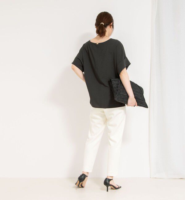 NOLLEY'S「《セットアップ対応》ウォッシャブルニットジョーゼット/ピンヘッドイージースリムパンツ」|その他|