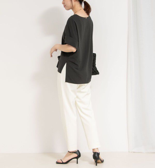 NOLLEY'S「《セットアップ対応》ウォッシャブルニットジョーゼット/ピンヘッドイージースリムパンツ」|その他|