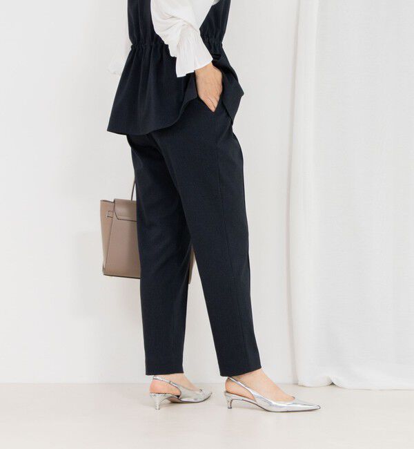 NOLLEY'S「《セットアップ対応》ウォッシャブルニットジョーゼット/ピンヘッドイージースリムパンツ」|その他|