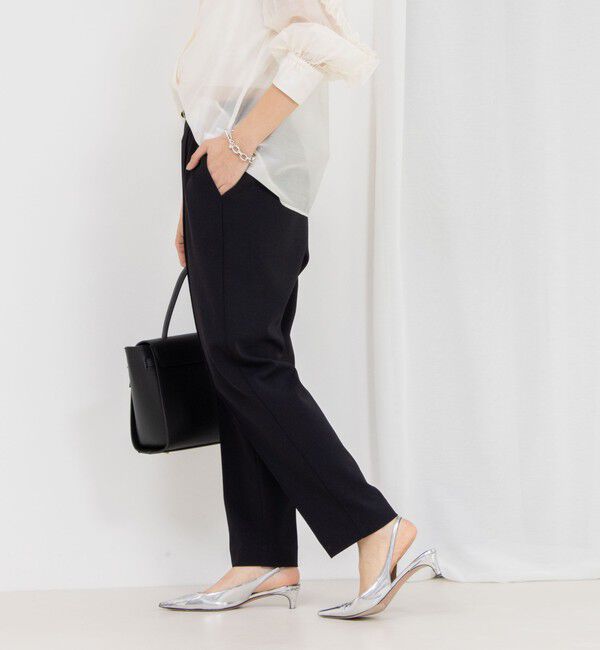 NOLLEY'S「《セットアップ対応》ウォッシャブルニットジョーゼット/ピンヘッドイージースリムパンツ」|その他|