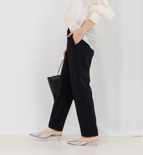 NOLLEY'S「《セットアップ対応》ウォッシャブルニットジョーゼット/ピンヘッドイージースリムパンツ」|その他|