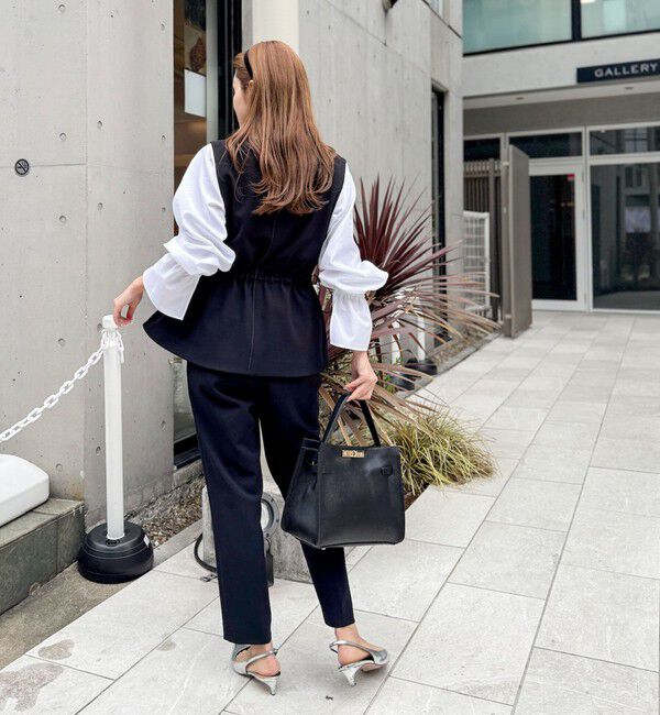 NOLLEY'S「《セットアップ対応》ウォッシャブルニットジョーゼット/ピンヘッドイージースリムパンツ」|その他|