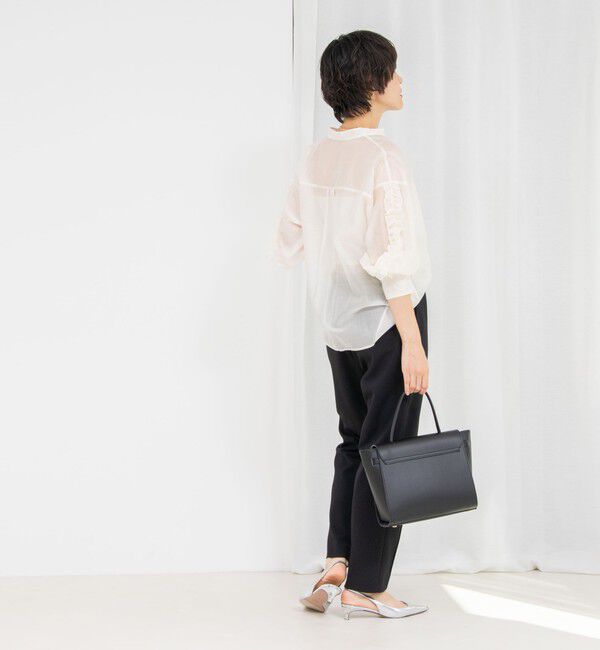 NOLLEY'S「《セットアップ対応》ウォッシャブルニットジョーゼット/ピンヘッドイージースリムパンツ」|その他|