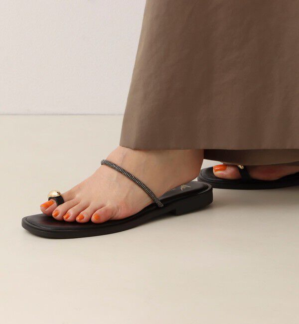 NOLLEY'S「【NICOLAS LAINAS/ニコラス ライナス】 メタリックフィンガーフックサンダル」|サンダル|