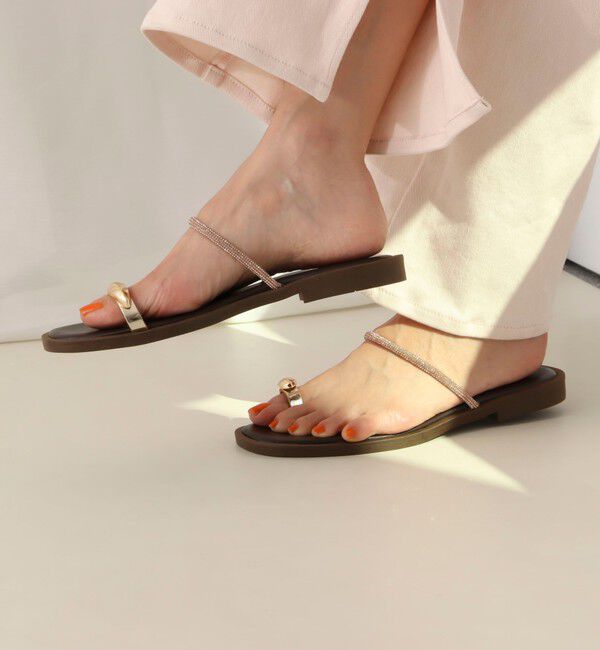 NOLLEY'S「【NICOLAS LAINAS/ニコラス ライナス】 メタリックフィンガーフックサンダル」|サンダル|