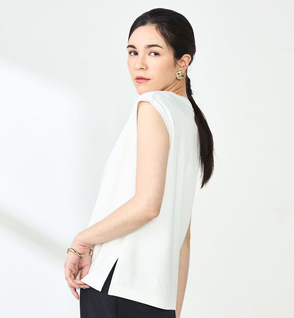 NOLLEY'S sophi「W&W ノースリーブプルオーバーカットソー」|Tシャツ・カットソー|ホワイト