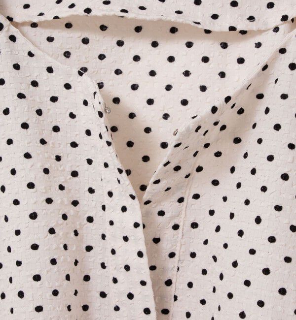 NOLLEY'S「サッカードット5分袖タックブラウス」|シャツ・ブラウス|