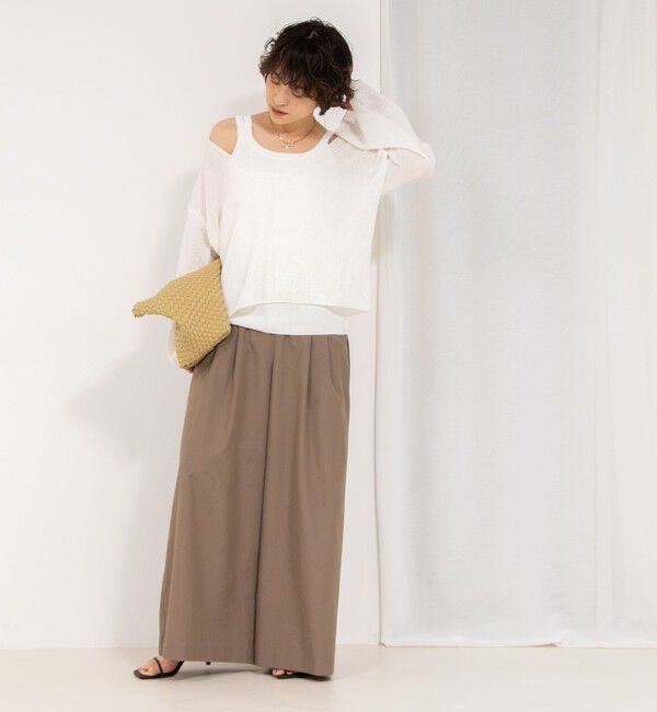 NOLLEY'S「《アンサンブル対応》《手洗い可能》ペーパーヤーン2WAYリブタンクトップ」|タンクトップ|