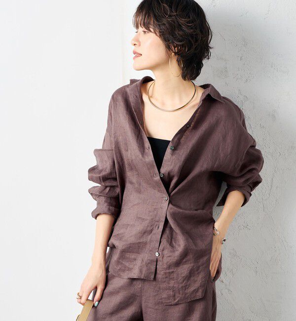 NOLLEY'S「【WEB STAFF恵☆別注カラーあり】《セットアップ対応》MY STANDARD リネンシャツ」|シャツ・ブラウス|