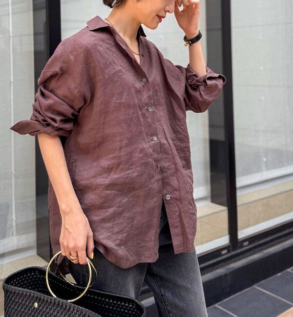 NOLLEY'S「【WEB STAFF恵☆別注カラーあり】《セットアップ対応》MY STANDARD リネンシャツ」|シャツ・ブラウス|