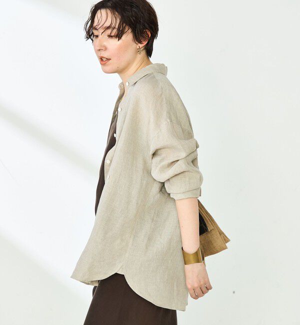 NOLLEY'S「【WEB STAFF恵☆別注カラーあり】《セットアップ対応》MY STANDARD リネンシャツ」|シャツ・ブラウス|