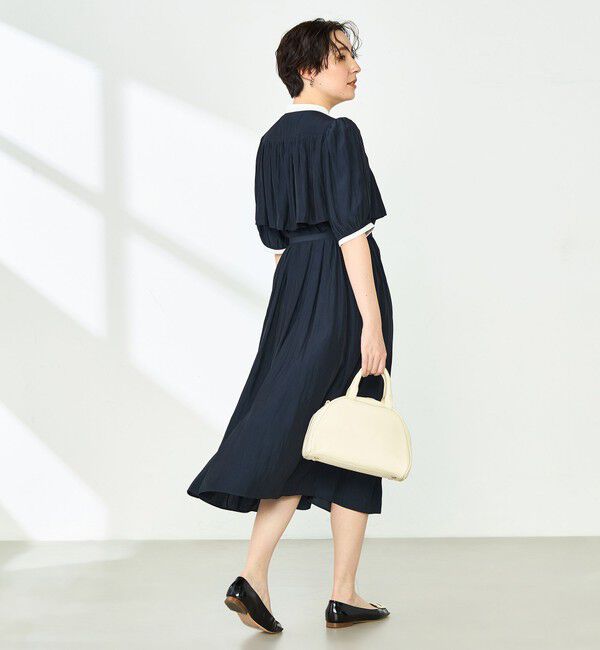 NOLLEY'S「ウォッシャブル割繊ケープ風ワンピース」|ワンピース|
