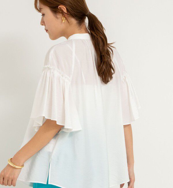 NOLLEY'S sophi「シアーフレアスリーブブラウス」|シャツ・ブラウス|