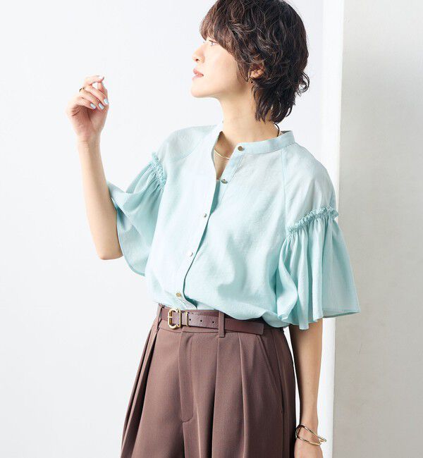 NOLLEY'S sophi「シアーフレアスリーブブラウス」|シャツ・ブラウス|