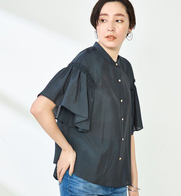 NOLLEY'S sophi「シアーフレアスリーブブラウス」|シャツ・ブラウス|