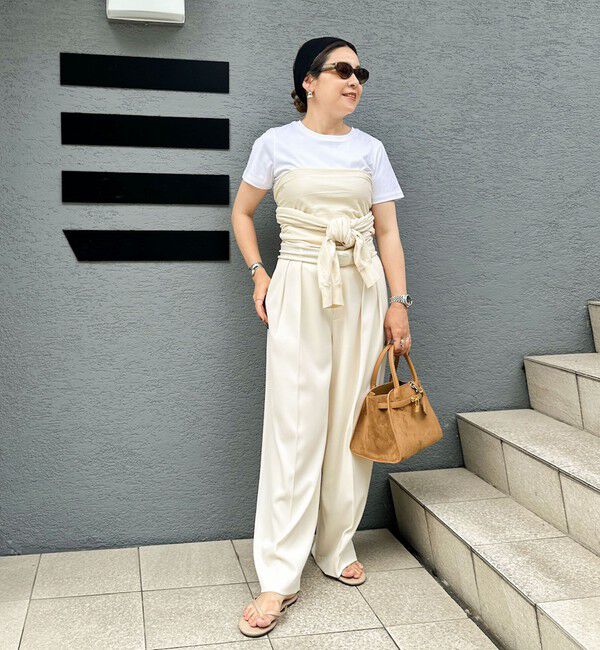 NOLLEY'S sophi「ウォッシャブル強撚ツイルワイドパンツ」|その他|