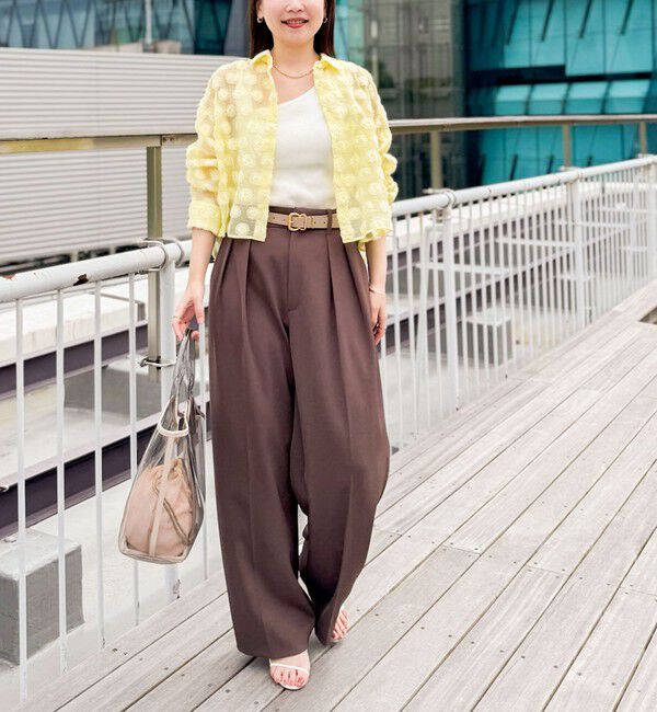 NOLLEY'S sophi「ウォッシャブル強撚ツイルワイドパンツ」|その他|