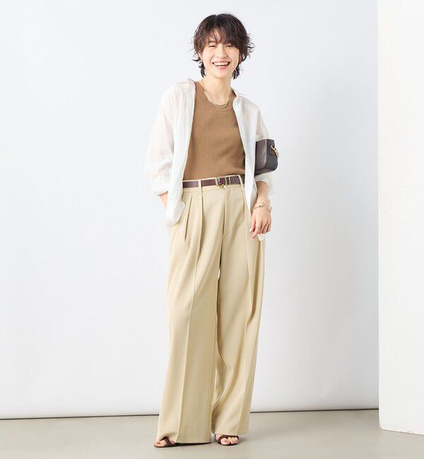 NOLLEY'S sophi「ウォッシャブル強撚ツイルワイドパンツ」|その他|