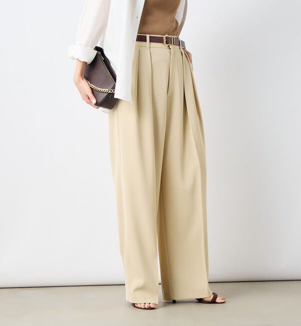 NOLLEY'S sophi「ウォッシャブル強撚ツイルワイドパンツ」|その他|