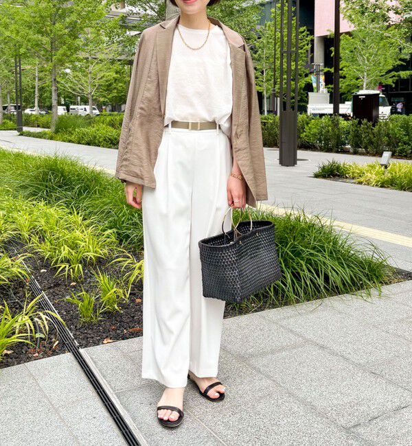 NOLLEY'S「【松葉☆別注アイテム】《セットアップ対応》エアリージョーゼットノースリーブブラウス」|シャツ・ブラウス|