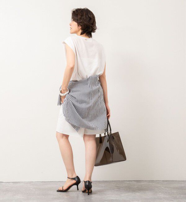 NOLLEY'S「【松葉☆別注アイテム】《セットアップ対応》エアリージョーゼットノースリーブブラウス」|シャツ・ブラウス|