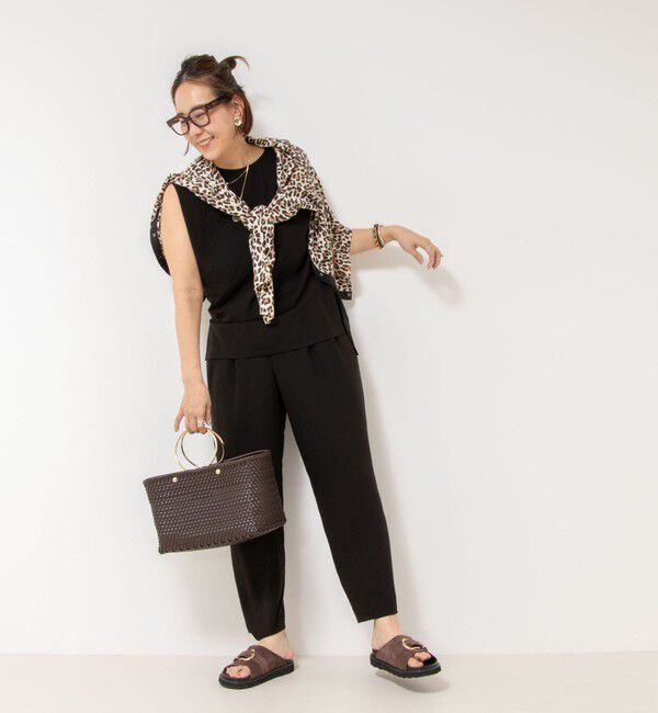 NOLLEY'S「【松葉☆別注アイテム】《セットアップ対応》エアリージョーゼットノースリーブブラウス」|シャツ・ブラウス|