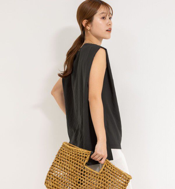 NOLLEY'S「【松葉☆別注アイテム】《セットアップ対応》エアリージョーゼットノースリーブブラウス」|シャツ・ブラウス|