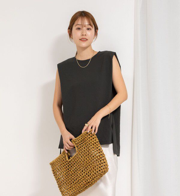 NOLLEY'S「【松葉☆別注アイテム】《セットアップ対応》エアリージョーゼットノースリーブブラウス」|シャツ・ブラウス|