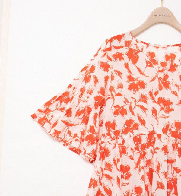 NOLLEY'S sophi「ウォッシャブルアートフラワープリントティアードワンピース」|ワンピース|